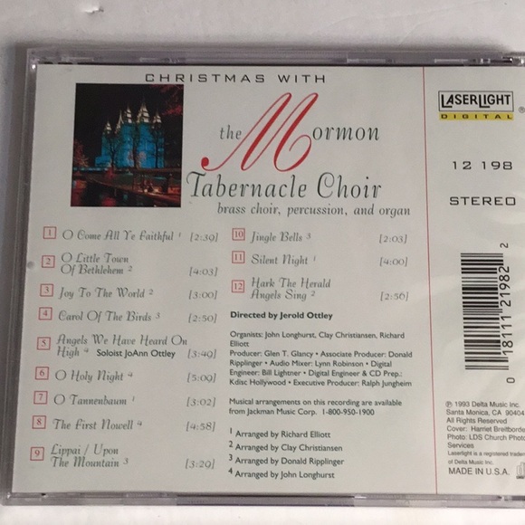 CHRISTMAS WITH THE MORMON TABERNACLE CHOIR [1993, CD] - Picture 2 of 2